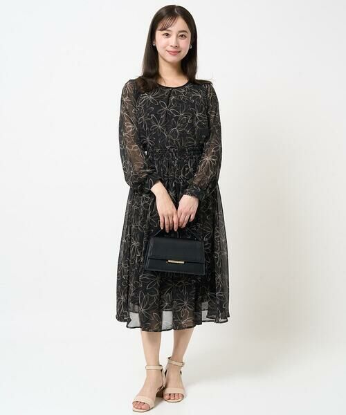 Maison de CINQ / メゾン ドゥ サンク ロング・マキシ丈スカート | 【小さいサイズ】ラインフラワーシフォンスカート/丈の長さが選べる/洗える | 詳細29