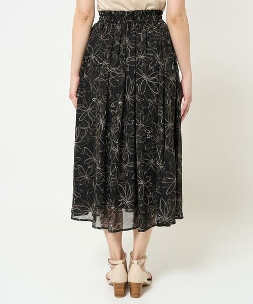 Maison de CINQ / メゾン ドゥ サンク ロング・マキシ丈スカート | 【小さいサイズ】ラインフラワーシフォンスカート/丈の長さが選べる/洗える | 詳細6