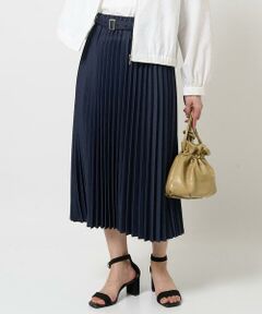 Maison de CINQ / メゾン ドゥ サンク ロング・マキシ丈スカート | 【小さいサイズ】デニムライクプリーツスカート/洗える