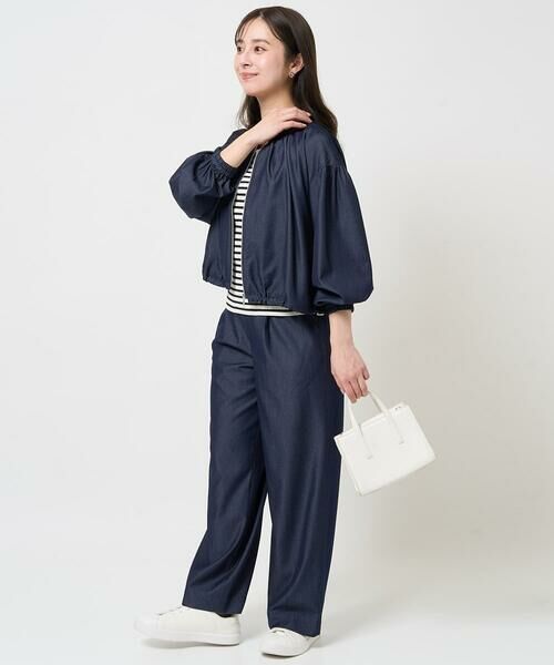 Maison de CINQ / メゾン ドゥ サンク その他アウター | 【小さいサイズ】デニムライクノーカラーブルゾン/洗える | 詳細15