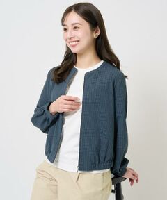 Maison de CINQ / メゾン ドゥ サンク その他アウター | 【小さいサイズ】ポコポコノーカラーブルゾン/洗える