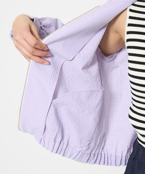 Maison de CINQ / メゾン ドゥ サンク その他アウター | 【小さいサイズ】ポコポコノーカラーブルゾン/洗える | 詳細13