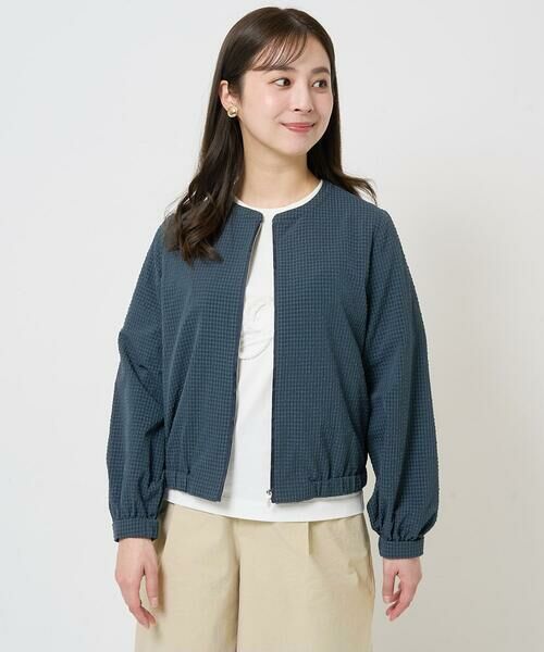 Maison de CINQ / メゾン ドゥ サンク その他アウター | 【小さいサイズ】ポコポコノーカラーブルゾン/洗える | 詳細2