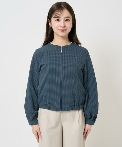 Maison de CINQ / メゾン ドゥ サンク その他アウター | 【小さいサイズ】ポコポコノーカラーブルゾン/洗える | 詳細3