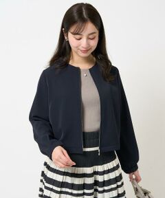 Maison de CINQ / メゾン ドゥ サンク その他アウター | 【小さいサイズ】ツイルノーカラーライトブルゾン/洗える