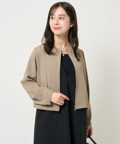 Maison de CINQ / メゾン ドゥ サンク その他アウター | 【小さいサイズ】ツイルノーカラーライトブルゾン/洗える