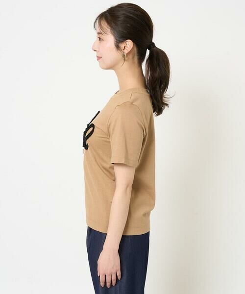 Maison de CINQ / メゾン ドゥ サンク カットソー | 【小さいサイズ】フリンジ刺繍ロゴTシャツ/洗える | 詳細5