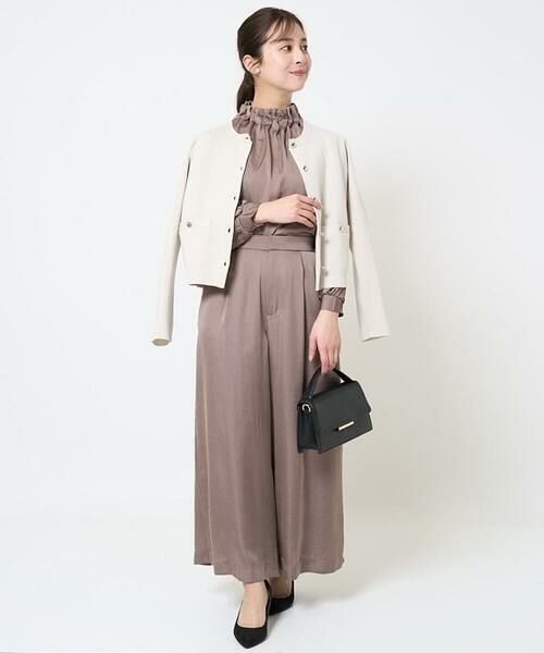 Maison de CINQ / メゾン ドゥ サンク その他パンツ | 【小さいサイズ】サテンワイドシルエットパンツ/洗える | 詳細12