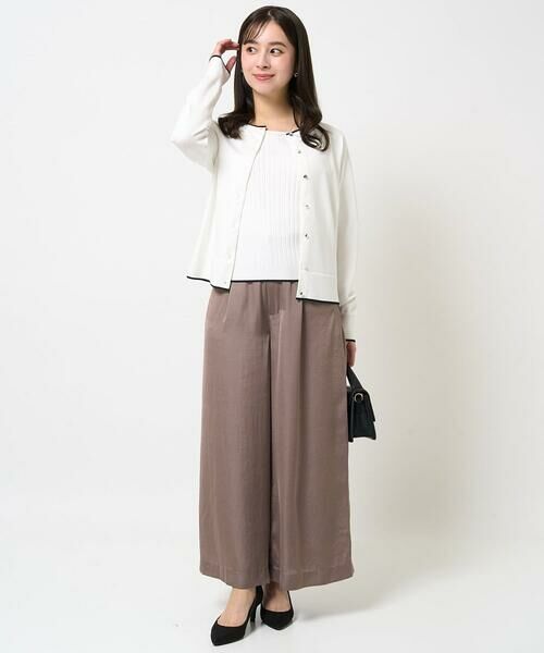 Maison de CINQ / メゾン ドゥ サンク その他パンツ | 【小さいサイズ】サテンワイドシルエットパンツ/洗える | 詳細18