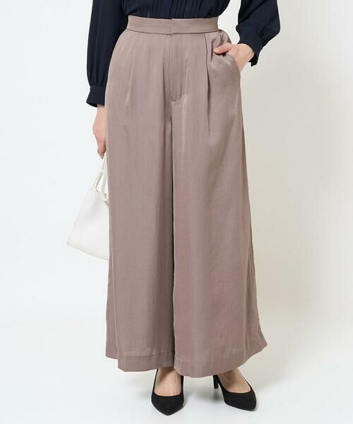 Maison de CINQ / メゾン ドゥ サンク その他パンツ | 【小さいサイズ】サテンワイドシルエットパンツ/洗える | 詳細2