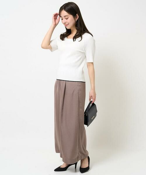 Maison de CINQ / メゾン ドゥ サンク その他パンツ | 【小さいサイズ】サテンワイドシルエットパンツ/洗える | 詳細20