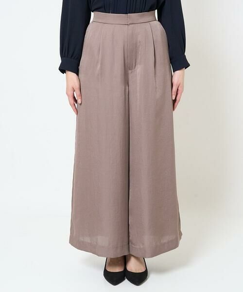 Maison de CINQ / メゾン ドゥ サンク その他パンツ | 【小さいサイズ】サテンワイドシルエットパンツ/洗える | 詳細3