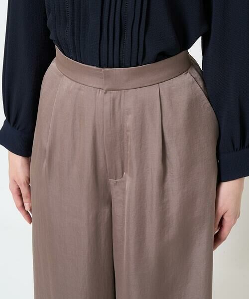 Maison de CINQ / メゾン ドゥ サンク その他パンツ | 【小さいサイズ】サテンワイドシルエットパンツ/洗える | 詳細6