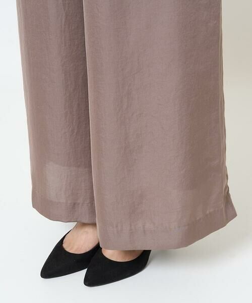 Maison de CINQ / メゾン ドゥ サンク その他パンツ | 【小さいサイズ】サテンワイドシルエットパンツ/洗える | 詳細8