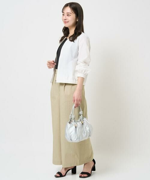 Maison de CINQ / メゾン ドゥ サンク その他パンツ | 【小さいサイズ】ストレッチツイル プルオンワイドパンツ/洗える | 詳細7