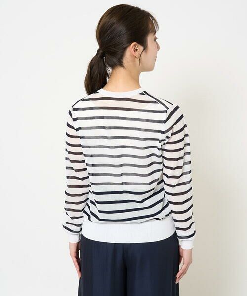 Maison de CINQ / メゾン ドゥ サンク カーディガン・ボレロ | 【小さいサイズ】シアーボーダーニットカーディガン/洗える | 詳細10