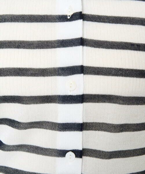 Maison de CINQ / メゾン ドゥ サンク カーディガン・ボレロ | 【小さいサイズ】シアーボーダーニットカーディガン/洗える | 詳細15