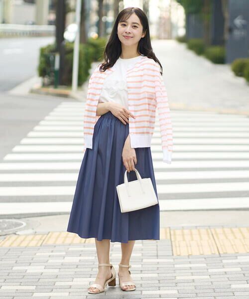 Maison de CINQ / メゾン ドゥ サンク カーディガン・ボレロ | 【小さいサイズ】シアーボーダーニットカーディガン/洗える | 詳細25