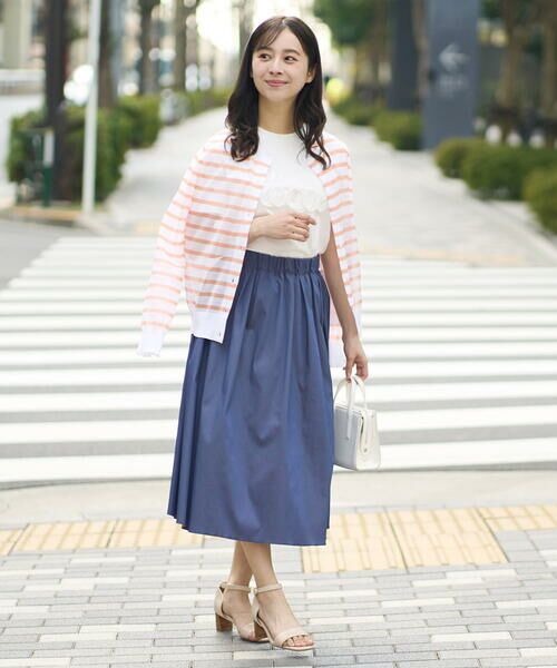 Maison de CINQ / メゾン ドゥ サンク カーディガン・ボレロ | 【小さいサイズ】シアーボーダーニットカーディガン/洗える | 詳細26