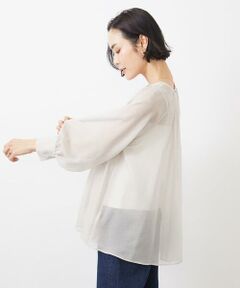 Maison de CINQ / メゾン ドゥ サンク シャツ・ブラウス | [小さいサイズ]ボリュームスリーブシアーブラウス