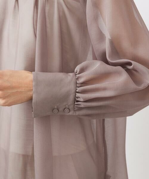 Maison de CINQ / メゾン ドゥ サンク シャツ・ブラウス | [小さいサイズ]ボリュームスリーブシアーブラウス | 詳細12