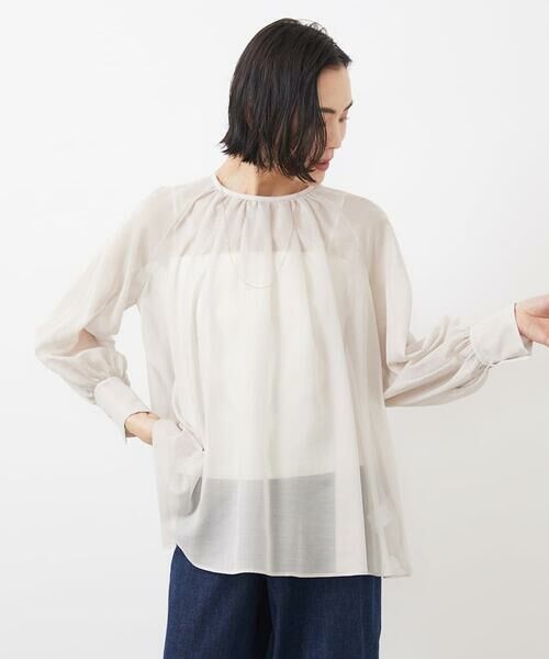 Maison de CINQ / メゾン ドゥ サンク シャツ・ブラウス | [小さいサイズ]ボリュームスリーブシアーブラウス | 詳細2