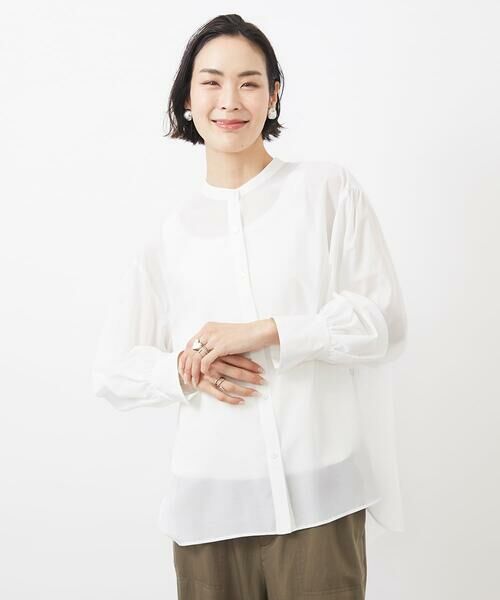 Maison de CINQ / メゾン ドゥ サンク シャツ・ブラウス | [小さいサイズ]シアーボリュームスリーブブラウス | 詳細18