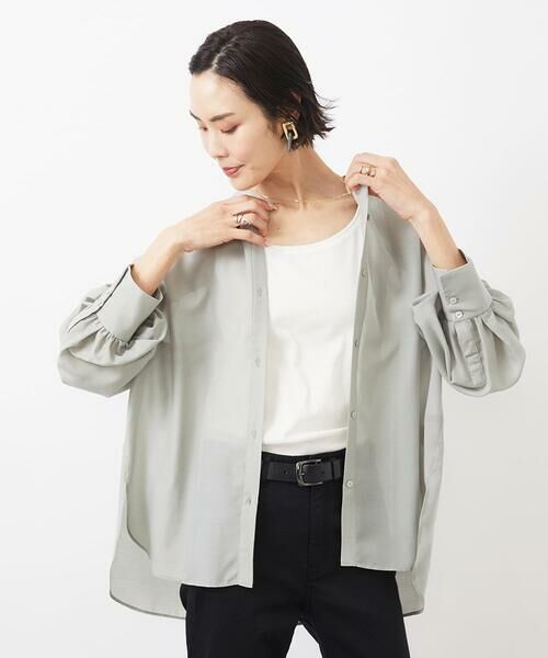 Maison de CINQ / メゾン ドゥ サンク シャツ・ブラウス | [小さいサイズ]シアーボリュームスリーブブラウス | 詳細23