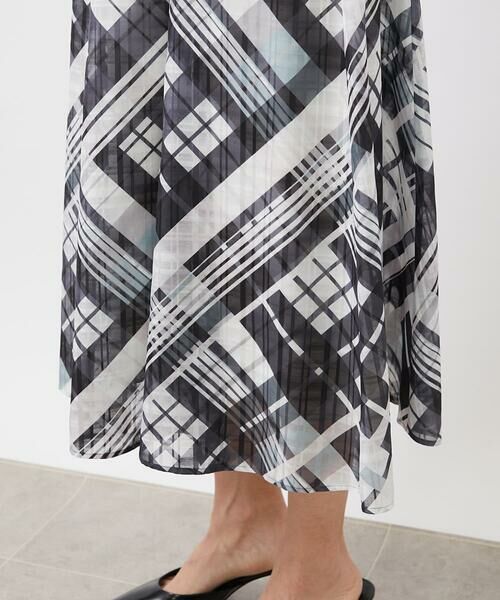 Maison de CINQ / メゾン ドゥ サンク ロング・マキシ丈スカート | [小さいサイズ]シアーチェックスカート(オリジナルプリント) | 詳細11