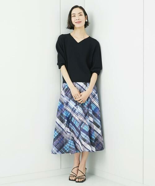 Maison de CINQ / メゾン ドゥ サンク ロング・マキシ丈スカート | [小さいサイズ]シアーチェックスカート(オリジナルプリント) | 詳細18