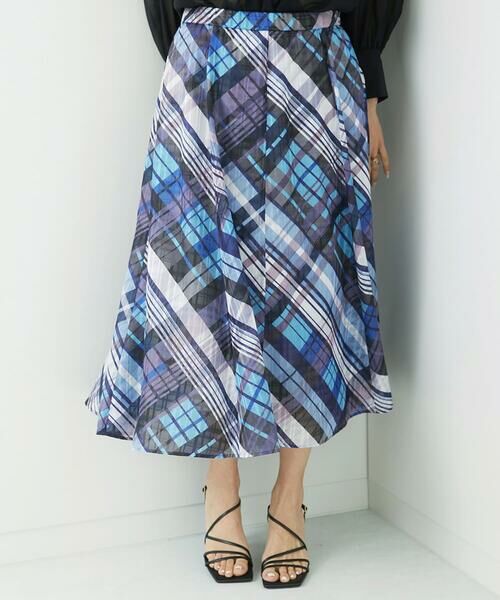 Maison de CINQ / メゾン ドゥ サンク ロング・マキシ丈スカート | [小さいサイズ]シアーチェックスカート(オリジナルプリント) | 詳細2