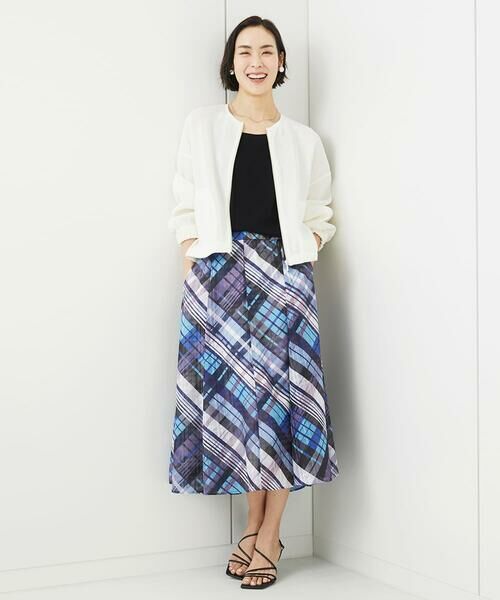 Maison de CINQ / メゾン ドゥ サンク ロング・マキシ丈スカート | [小さいサイズ]シアーチェックスカート(オリジナルプリント) | 詳細20