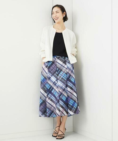 Maison de CINQ / メゾン ドゥ サンク ロング・マキシ丈スカート | [小さいサイズ]シアーチェックスカート(オリジナルプリント) | 詳細21