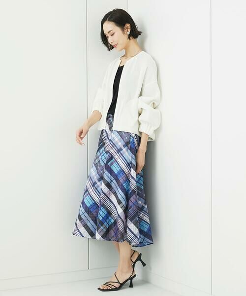 Maison de CINQ / メゾン ドゥ サンク ロング・マキシ丈スカート | [小さいサイズ]シアーチェックスカート(オリジナルプリント) | 詳細22