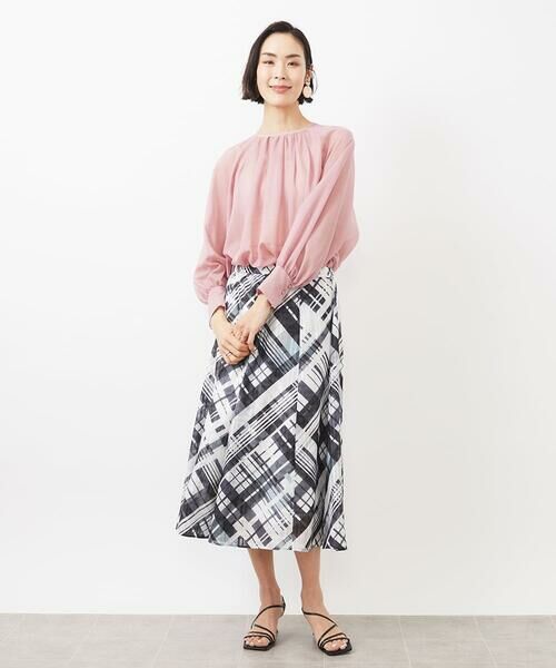 Maison de CINQ / メゾン ドゥ サンク ロング・マキシ丈スカート | [小さいサイズ]シアーチェックスカート(オリジナルプリント) | 詳細25