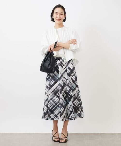 Maison de CINQ / メゾン ドゥ サンク ロング・マキシ丈スカート | [小さいサイズ]シアーチェックスカート(オリジナルプリント) | 詳細26