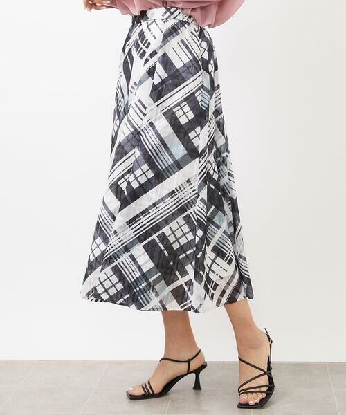 Maison de CINQ / メゾン ドゥ サンク ロング・マキシ丈スカート | [小さいサイズ]シアーチェックスカート(オリジナルプリント) | 詳細3