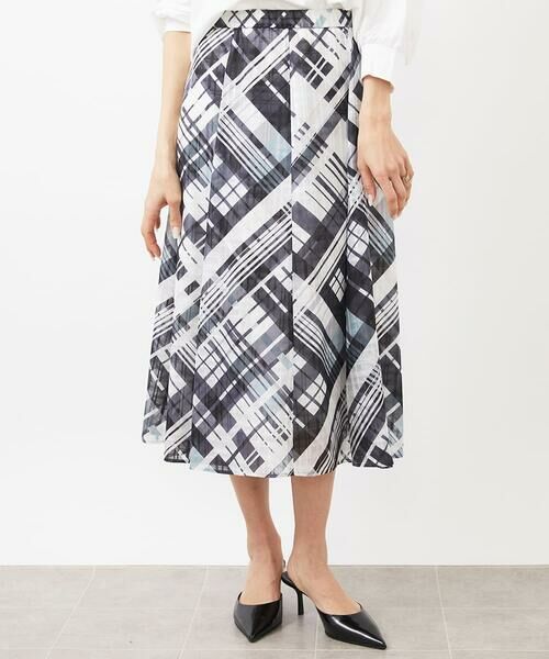 Maison de CINQ / メゾン ドゥ サンク ロング・マキシ丈スカート | [小さいサイズ]シアーチェックスカート(オリジナルプリント) | 詳細4