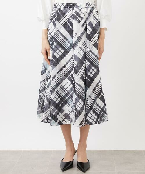 Maison de CINQ / メゾン ドゥ サンク ロング・マキシ丈スカート | [小さいサイズ]シアーチェックスカート(オリジナルプリント) | 詳細5