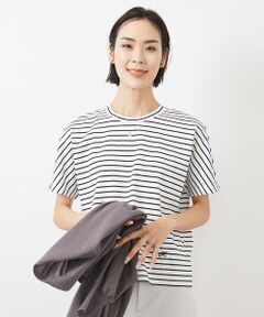 Maison de CINQ / メゾン ドゥ サンク カットソー | [小さいサイズ]ワンポイント刺繍ボーダーTシャツ