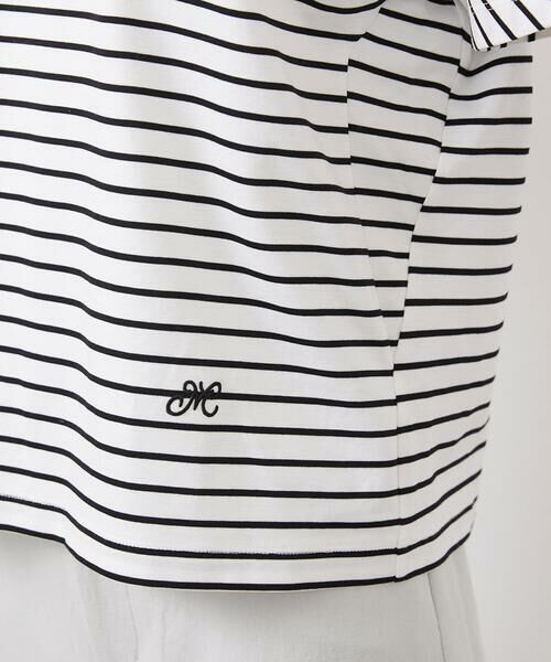 Maison de CINQ / メゾン ドゥ サンク カットソー | [小さいサイズ]ワンポイント刺繍ボーダーTシャツ | 詳細8