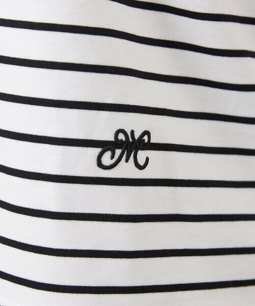 Maison de CINQ / メゾン ドゥ サンク カットソー | [小さいサイズ]ワンポイント刺繍ボーダーTシャツ | 詳細9