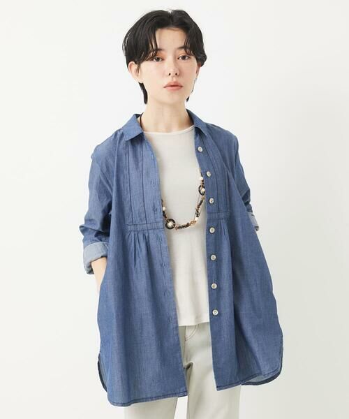 Maison de CINQ / メゾン ドゥ サンク チュニック | デニムチュニックブラウス | 詳細4