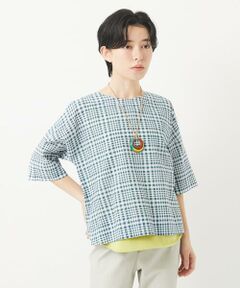 Maison de CINQ / メゾン ドゥ サンク シャツ・ブラウス | 塩縮ギンガムチェックブラウス