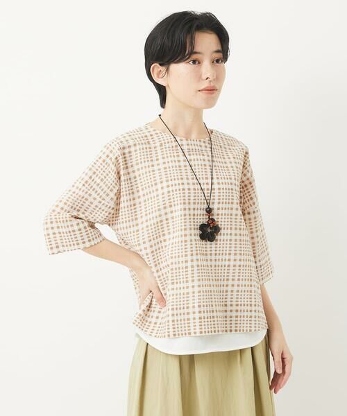 Maison de CINQ / メゾン ドゥ サンク シャツ・ブラウス | 塩縮ギンガムチェックブラウス | 詳細17