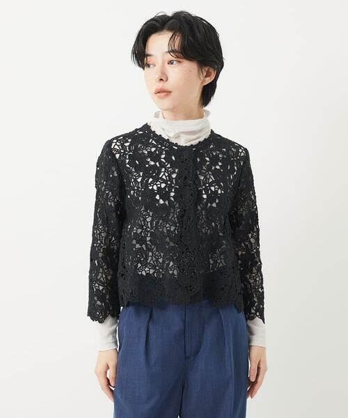 Maison de CINQ / メゾン ドゥ サンク シャツ・ブラウス | ケミカルレースボレロブラウス | 詳細6