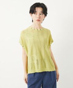 セール】 ジオメトリック柄7分袖カットソー【ROCHAS Premiere