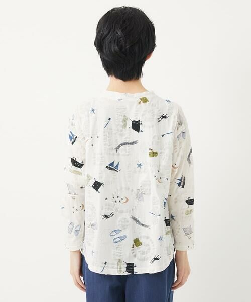 Maison de CINQ / メゾン ドゥ サンク カットソー | [日本製]バスルームリップルプリントカットソー | 詳細6