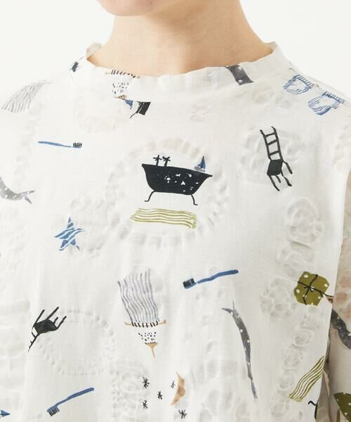 Maison de CINQ / メゾン ドゥ サンク カットソー | [日本製]バスルームリップルプリントカットソー | 詳細7