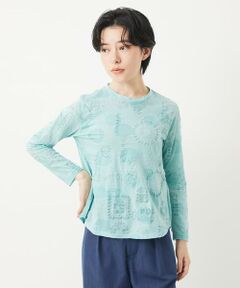 Maison de CINQ / メゾン ドゥ サンク カットソー | [日本製]ドットリップルプリントカットソー